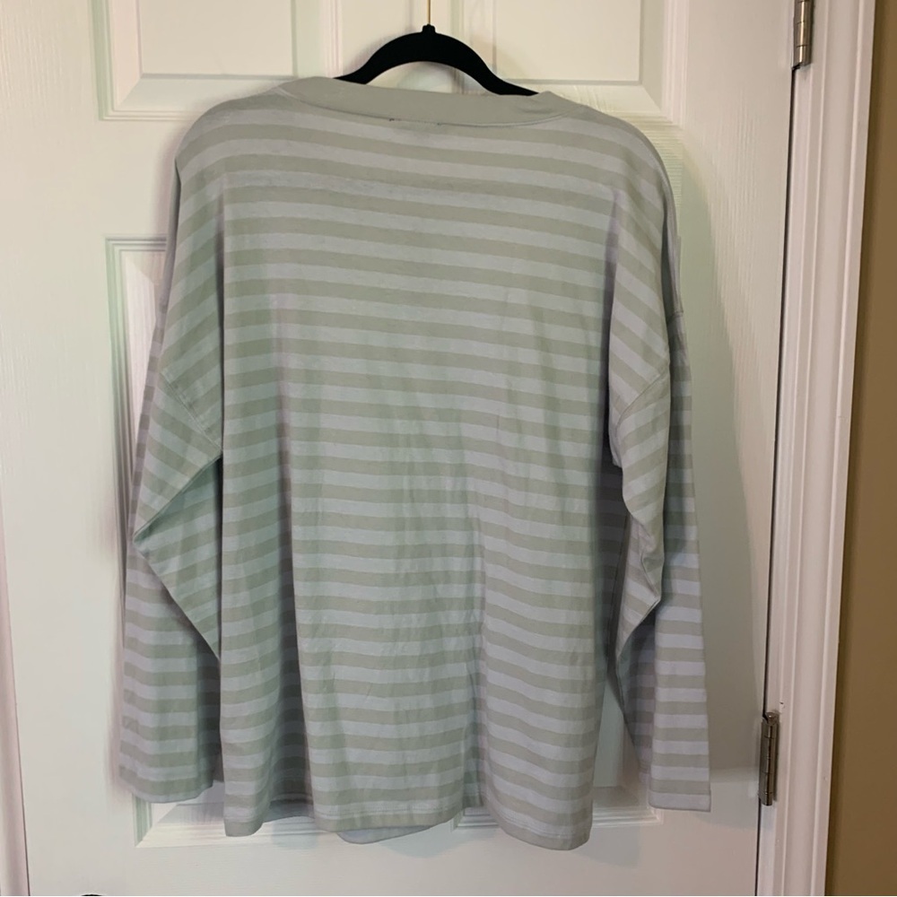 NWT J. Crew Men’s Sage Striped Long Sleeve Shirt, size M - Picture 7 of 7